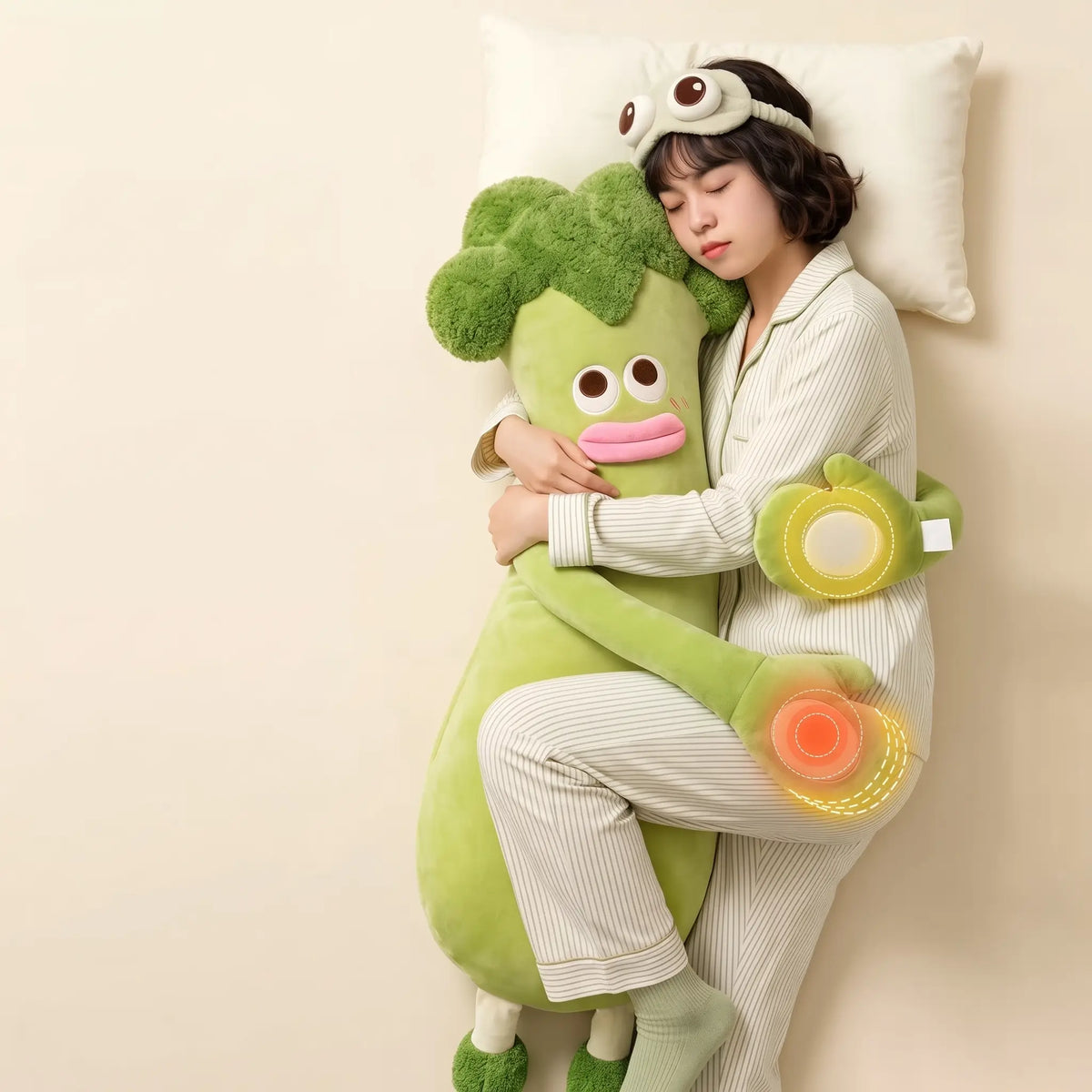 Automatic Patting Body Pillow for Sleep & Anxiety Relief - SleepHugs